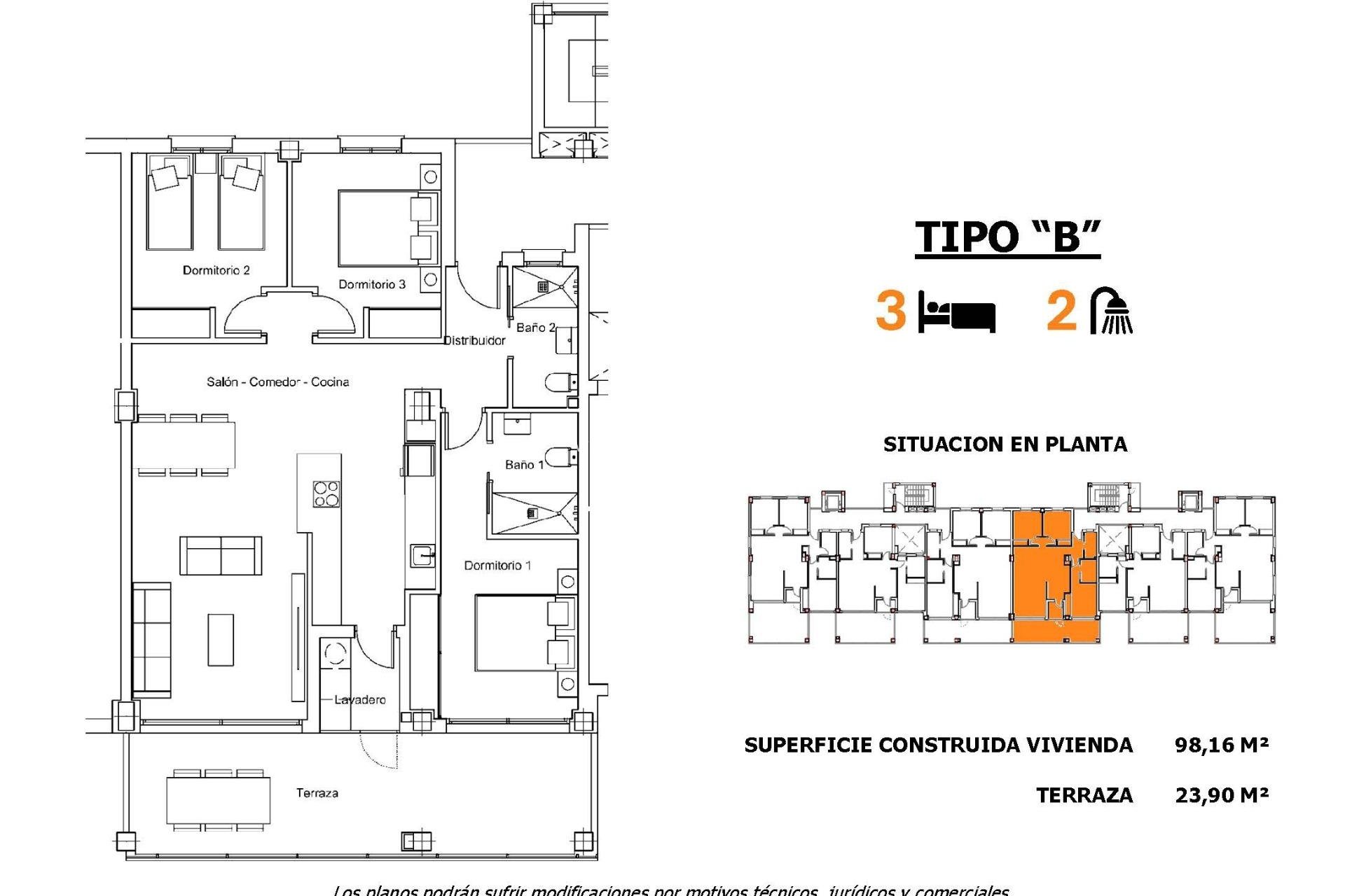 Nieuwbouw - Appartement - San Miguel de Salinas - Pueblo