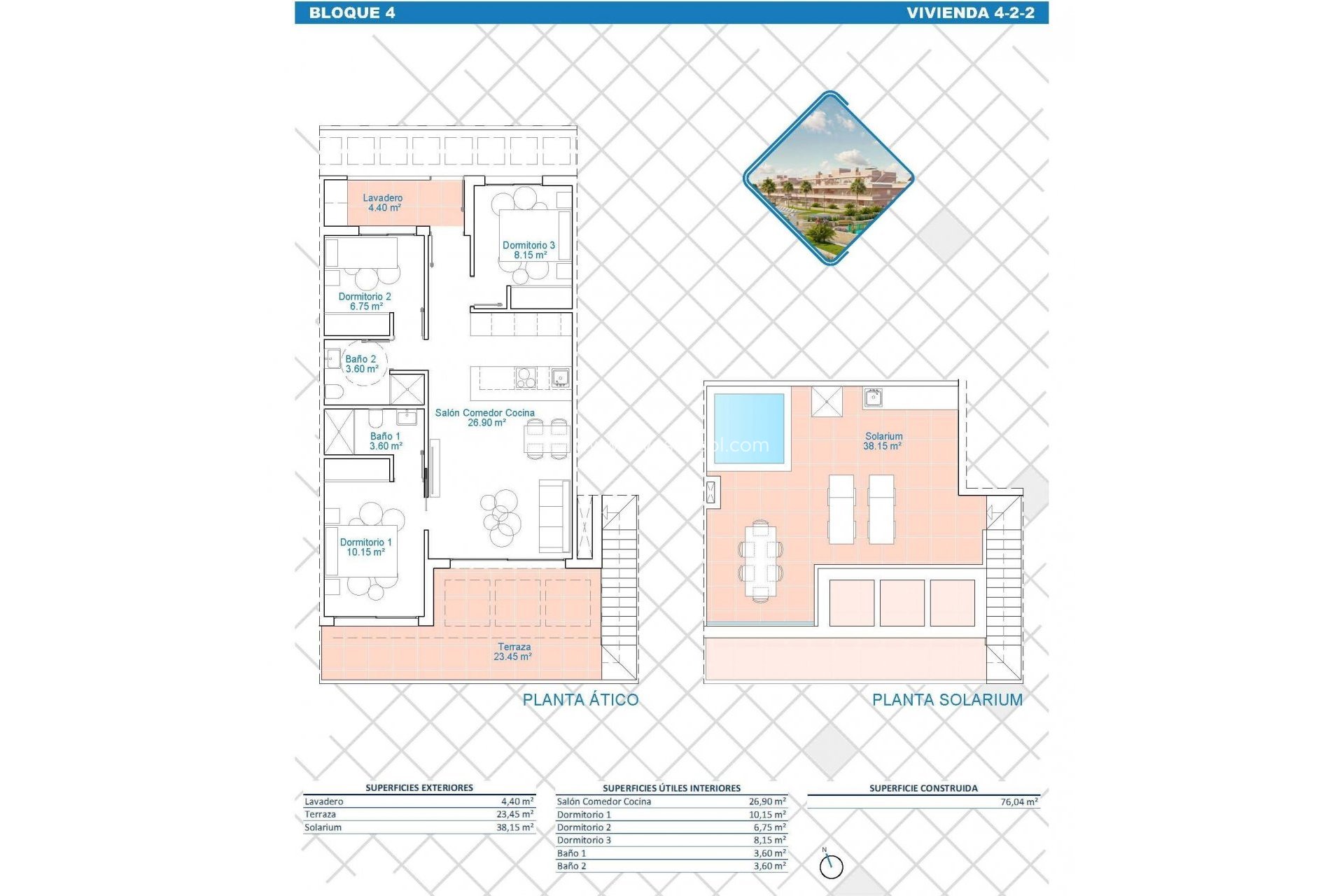 Nieuwbouw - Penthouse - Pilar de la Horadada - Lo Monte