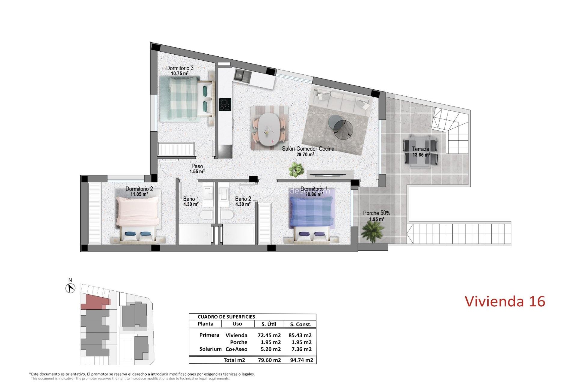 Obra nueva - Apartamento / piso - Pilar de la Horadada - pueblo